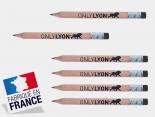 Fabrication France - Petit Crayon Bois Publicitaire avec gomme - FRG17
