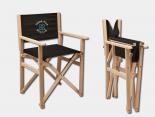 Chaise pliable Publicitaire bois fauteuil noir - DYLAN83