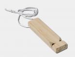 Sifflet Publicitaire plat en bois de pin avec cordon - SINA14