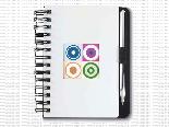 Bloc-notes publicitaire avec en alu et stylo bille