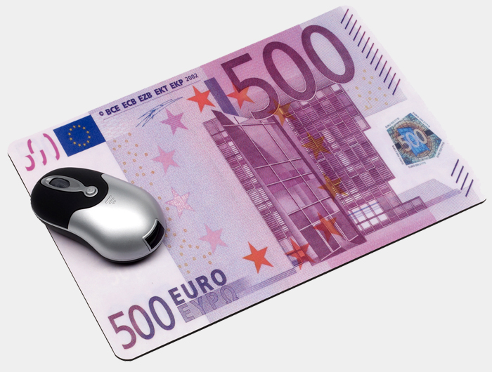 Tapis de souris Publicitaire billet EURO - BANKEA27