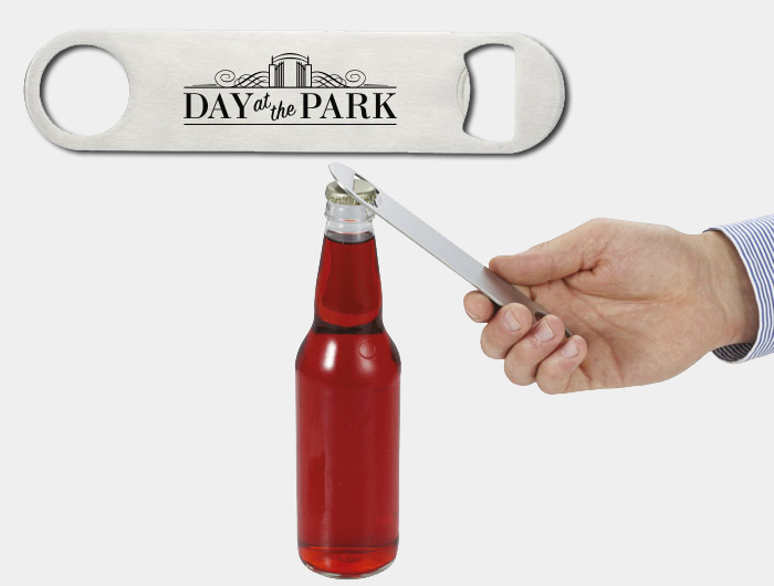Porte-clés ouvre-bouteille publicitaire Express Quadri Bottle Opener