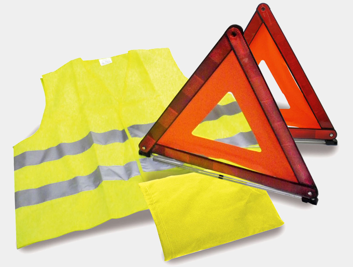 Kit sécurité routière Publicitaire gilet triangle - RDSF3