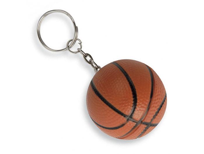 Porte-clé ballon bois basket