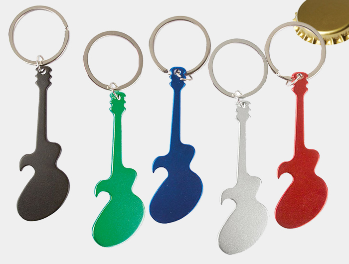 Porte-clés Guitare Décapsuleur  Objet publicitaire Gourde Mug Isotherme  Goodies personnalisé