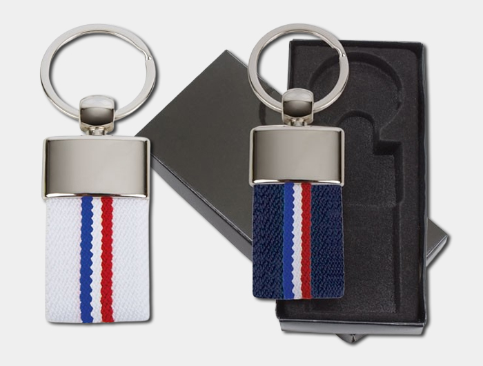 Porte cles clefs drapeau france libre de gaulle imprime rond cocarde