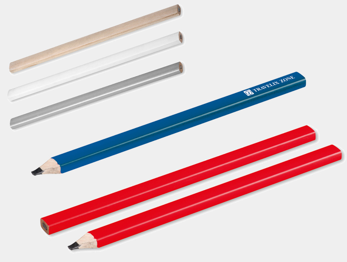 Crayon de charpentier personnalisable, disponible en 3 coloris