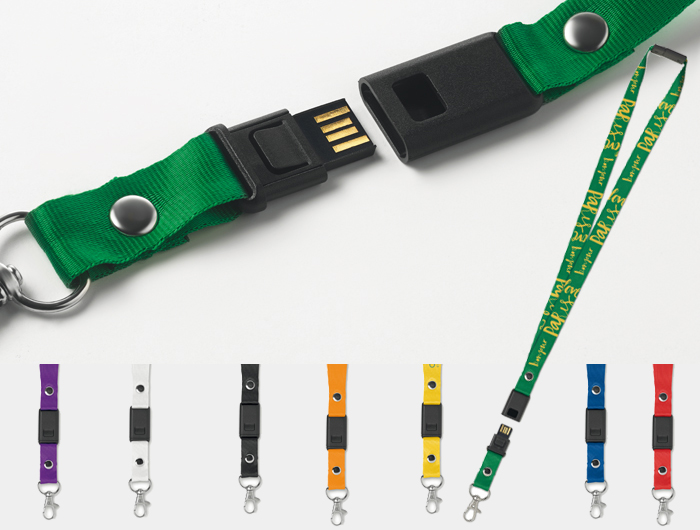 Clé USB publicitaire avec tour de cou - LANYARD USB