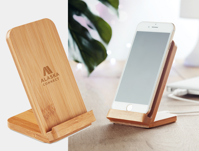 Support de téléphone en bois