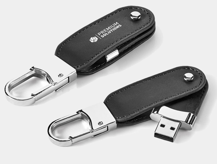 MINI CLE USB AVEC ETUI SIMILI CUIR PUBLICITAIRE