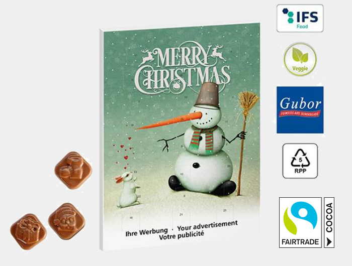 Calendrier de l'avent Publicitaire 24 chocolats - XMAS23