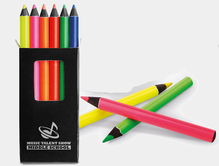 Crayons Publicitaires fluo - CPBX94