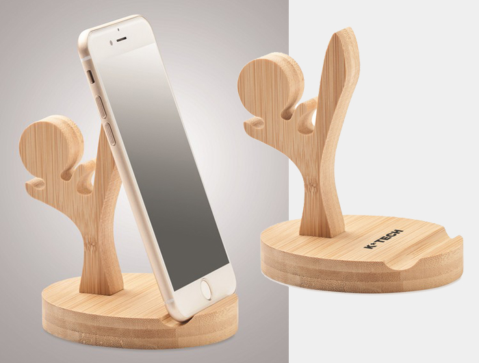 Support téléphone en bois