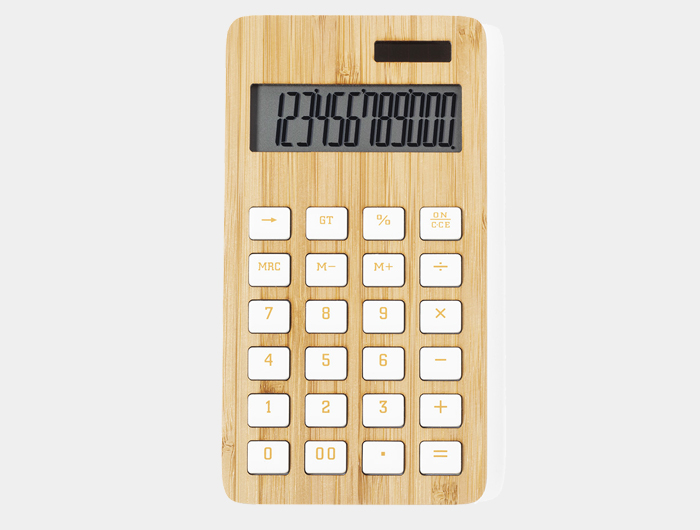 Calculatrice Publicitaire bois bambou - GILDA94