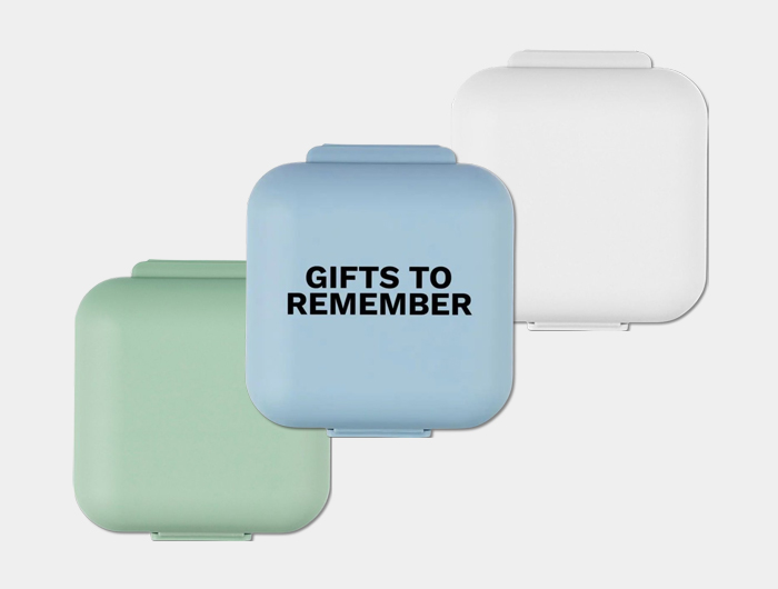 Boîte à pilules publicitaire avec 5 compartiments - PIL585 Boîte à pilules publicitaire avec 5 compartiments - PIL585