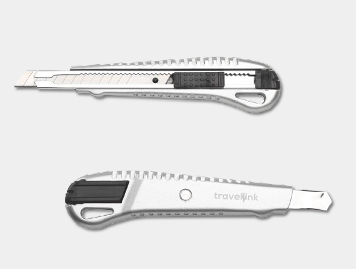 Cutter publicitaire en aluminium avec lames de rechange - CUT172 Cutter publicitaire en aluminium avec lames de rechange - CUT172