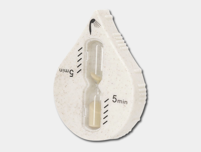 Sablier de douche publicitaire en paille de blé - ECODOU44