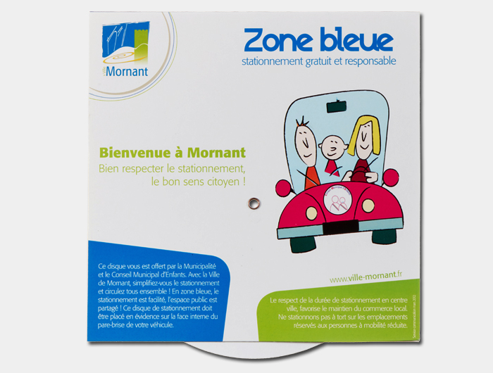 Disque bleu et zones de livraison, stationnement éphémère autorisé