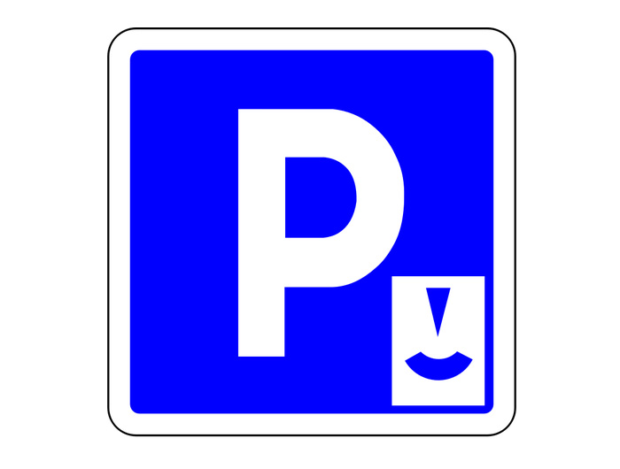 Disque de Stationnement Zone Bleue Publicitaire - DQPB03