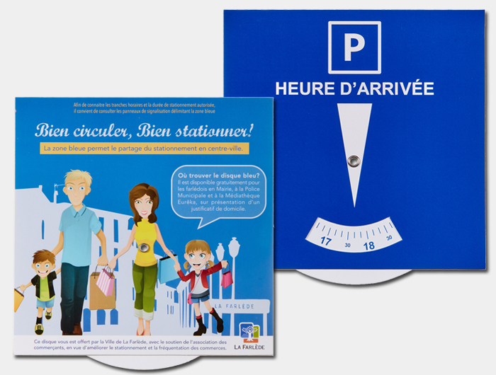 Asdirect - Disque de stationnement Zone Bleue