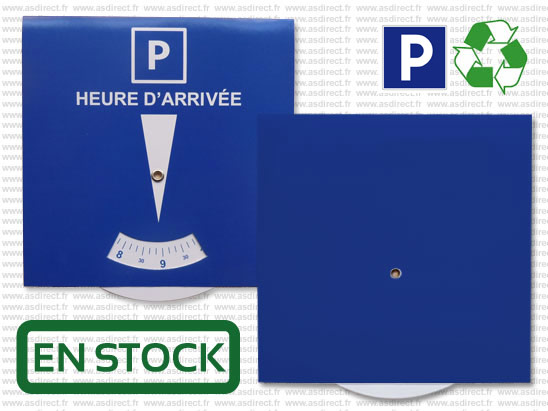 Simili Cuir Indéchirable Lot de 4 disques de Stationnement pour Parking Zone Bleue Format 15 x 15 cm SQUATCH® 