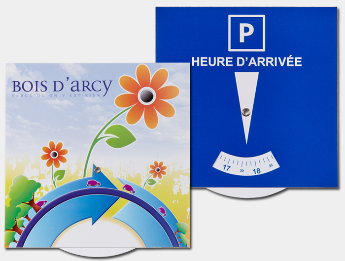 Disque de Stationnement Zone Bleue Publicitaire - DQPB03