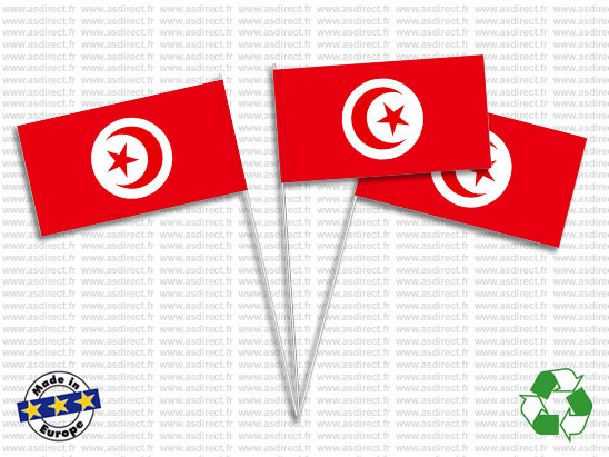 Drapeau Tunisie - Drapeau tunisien Pas Cher Papier