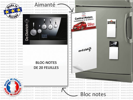 Bloc notes Aimanté Personnalisé 51 x 111 mm - NANTES54