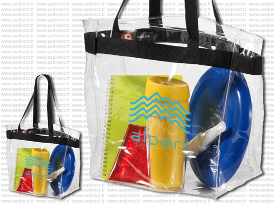 Sac Cabas Publicitaire Transparent 30.5 x 30.5 x 12.5 cm MTCR74 Ref. ASD7461