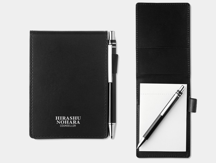 Carnet prise de notes publicitaire stylo - 11.5 x 9.5 cm - BRUGES111