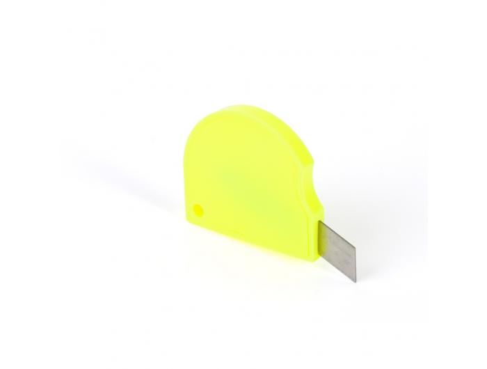 Cutter de poche Publicitaire jaune fluo - CPPF4