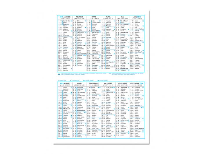 Calendrier de poche 2024 : impression de petits calendriers