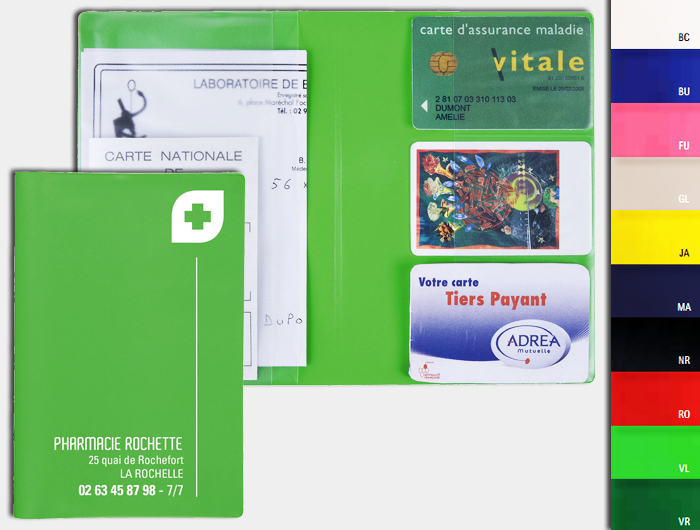 Pochettes carte vitale/ordonnance - La Boutique de l'ambulancier