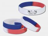 Bracelet silicone Publicitaire Bleu Blanc Rouge - BBBR20