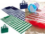 Natte de plage pliable rayée personnalisable