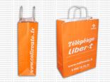 Sacs Kraft recyclé Imprimé - Poignées Torsadées