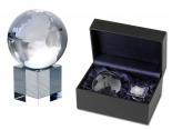 Trophée en verre globe terrestre personnalisable