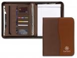 Classeur Publicitaire marron avec bloc notes et stylo