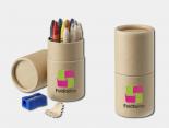 Boîte crayons de couleurs Publicitaire crayons cire taille crayon - BXCR45