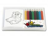 8 Crayons coloriage Publicitaire avec dessins à colorier - BX8