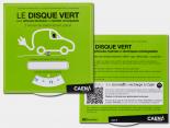 Disque de Stationnement Vert personnalisable - VTEC34