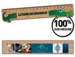 Règle Publicitaire Bois 20 cm marquage quadri - ECORL21