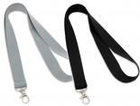 Tour de Cou Publicitaire Gris Lanyard noir - BKLN48