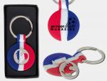 Porte-clés Jeton Publicitaire bleu blanc rouge - COCORICO40