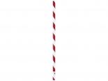Paille Publicitaire blanche et rouge - POPPY