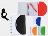 Tour de Cou mousqueton avec carnet publicitaire et stylo
