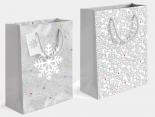 Grand Sac Cadeau Publicitaire - 23 x 32 x 10 cm - ARGENT