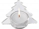 Bougeoir Publicitaire verre forme sapin - BOUGIE SAPIN NOEL