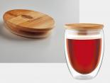 Gobelet verre Publicitaire couvercle bois - MD VEREUM