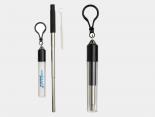 Paille Publicitaire extensible étui porte-clé - ECOEVA